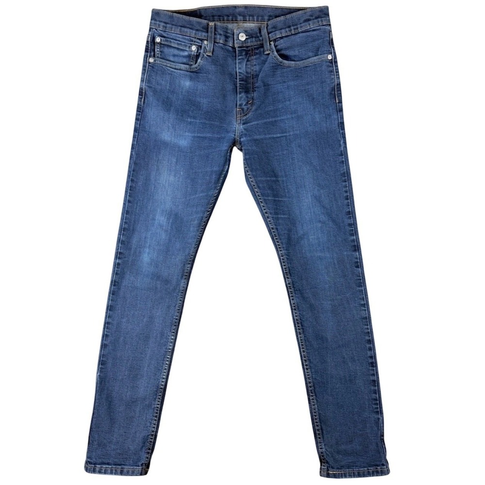 Levis 512 Slim Taper Jeans Mens W34xL31 Dark Wash Blue Fade Stretch Denim Casual